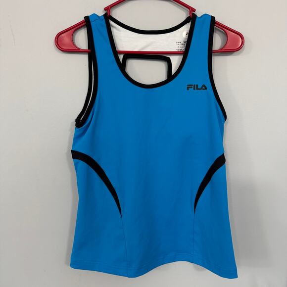 Fila Tops - Fila Sport Women's Size Large Blue Compression Activewear Top Built in Bra Tank